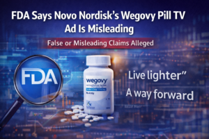 FDA Says Novo Nordisk Wegovy Pill Ad Is False or Misleading