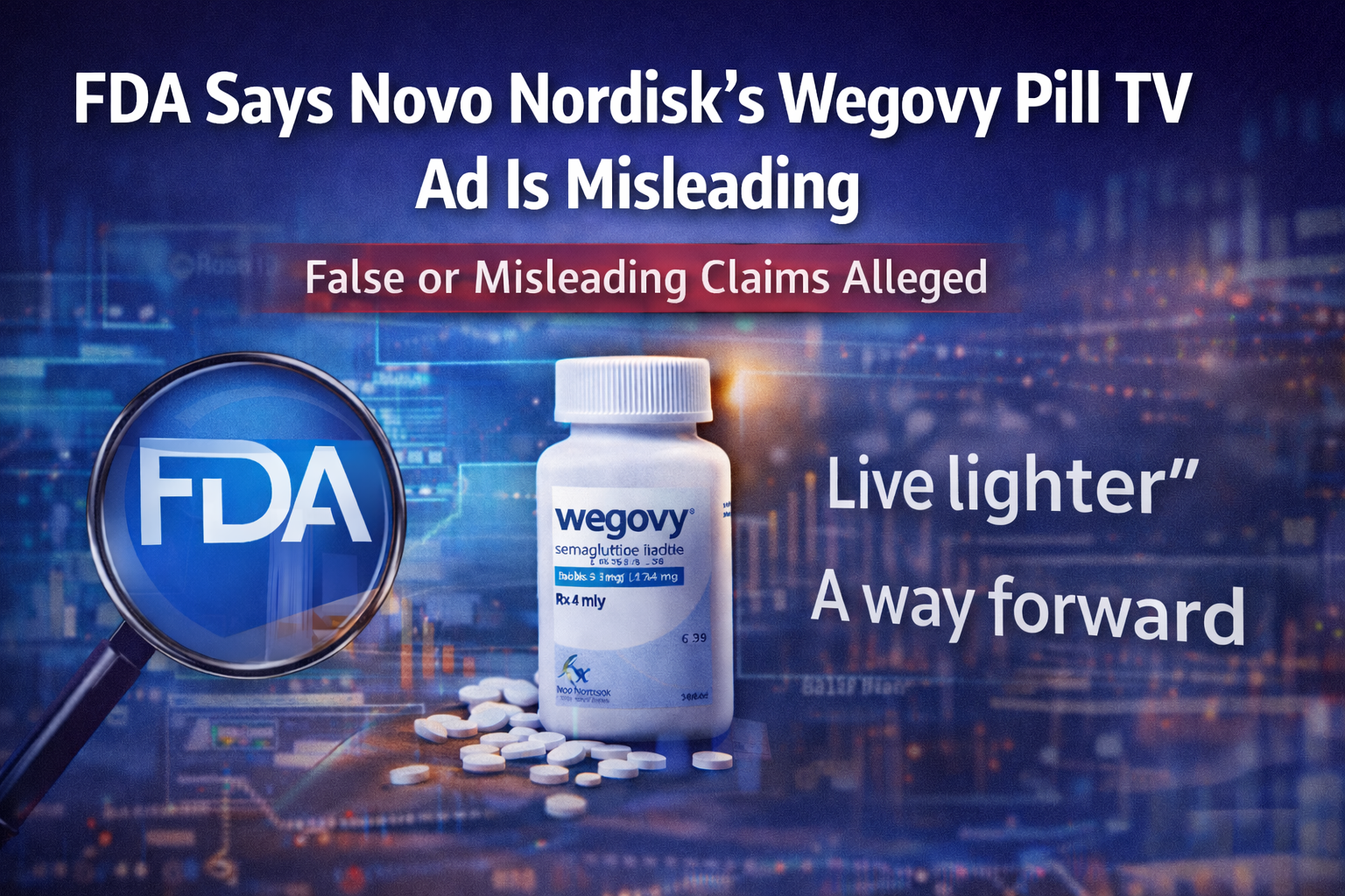 FDA Says Novo Nordisk Wegovy Pill Ad Is False or Misleading