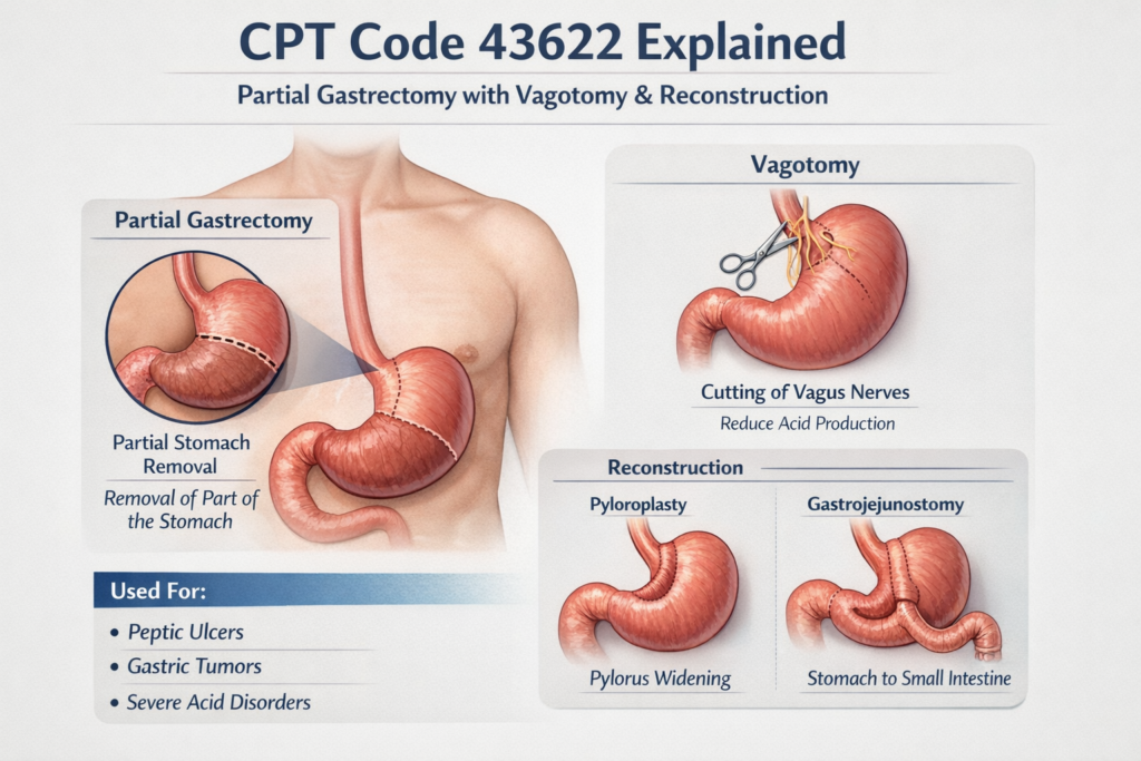 What is CPT code 43622 in simple terms?