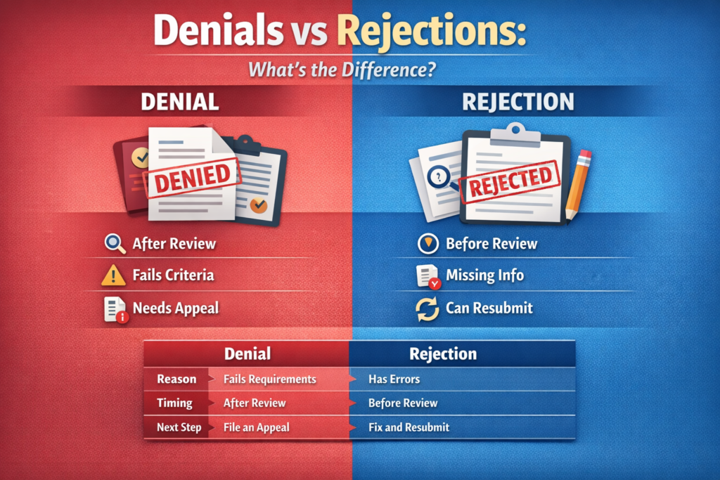 Denials vs rejections_ key differences