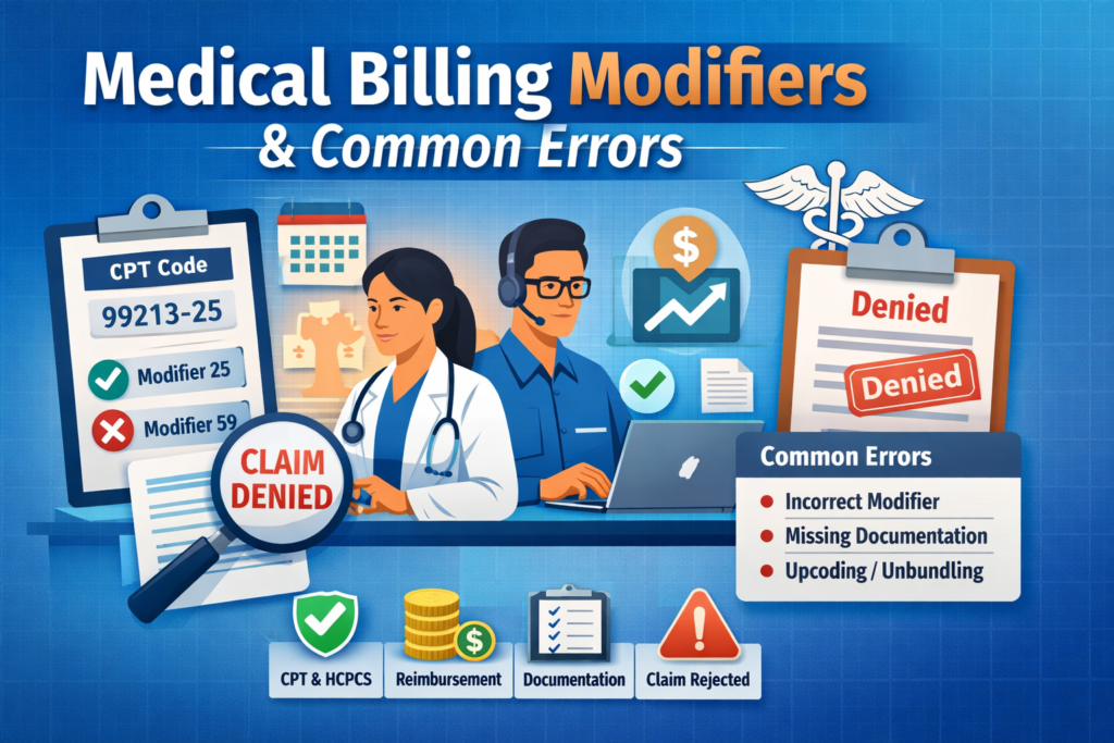 Medical billing modifiers and errors explained