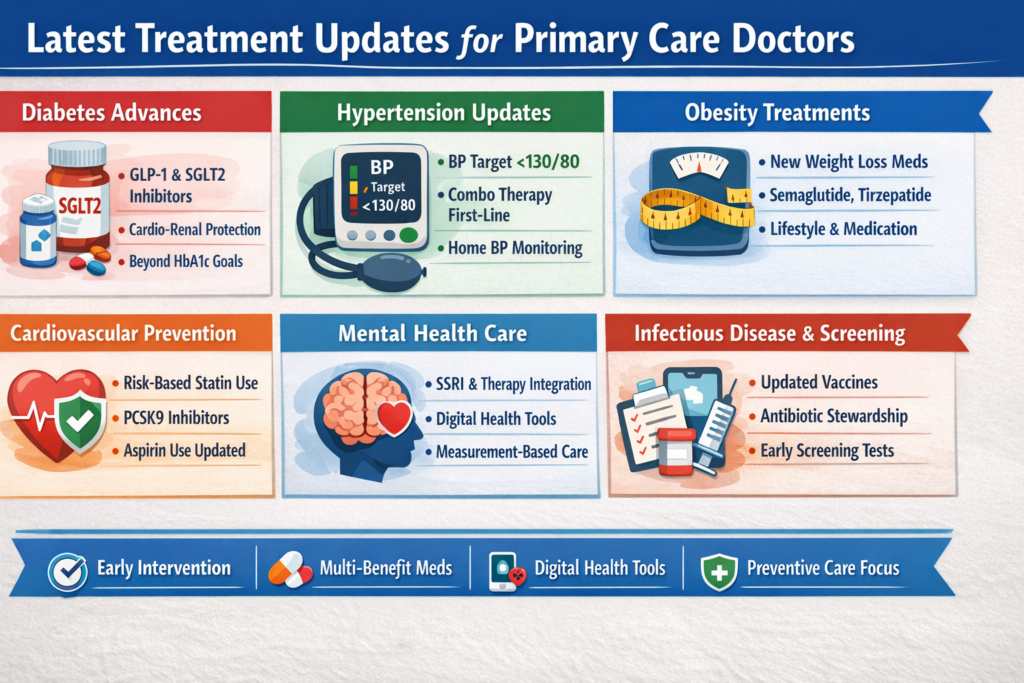 Primary care treatment updates infographic