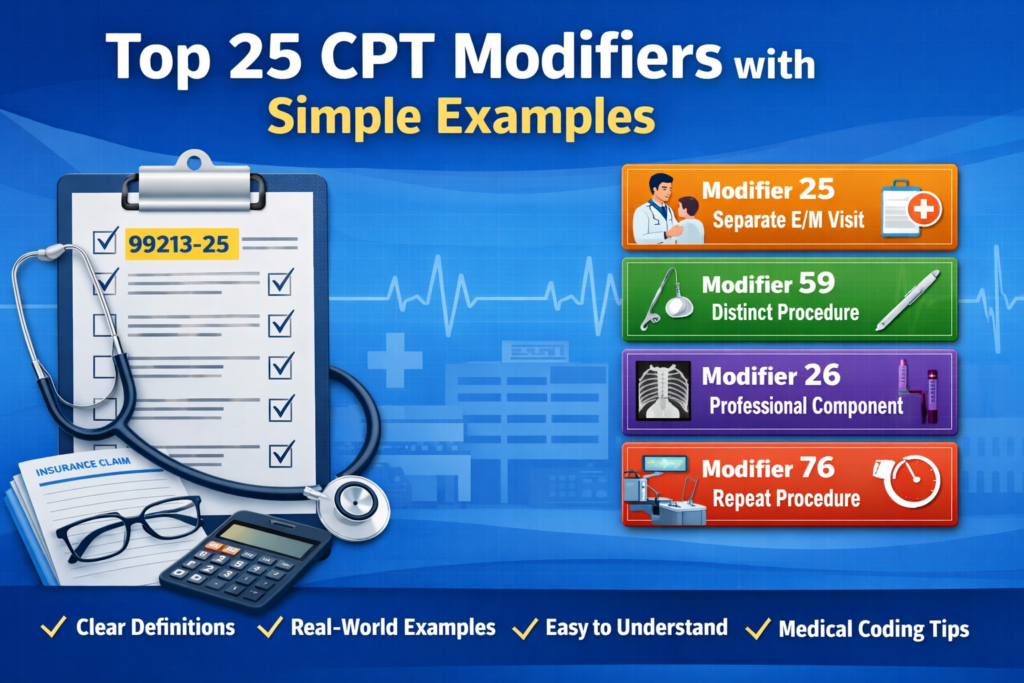 Top 25 CPT modifiers explained