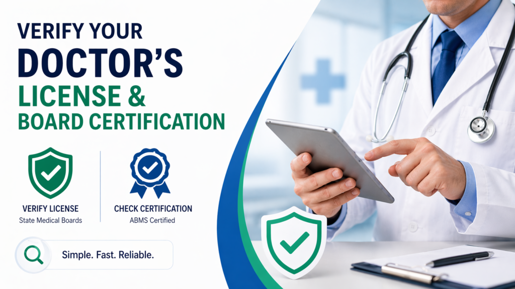 How can I verify a doctor’s license for free?