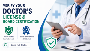How can I verify a doctor’s license for free?