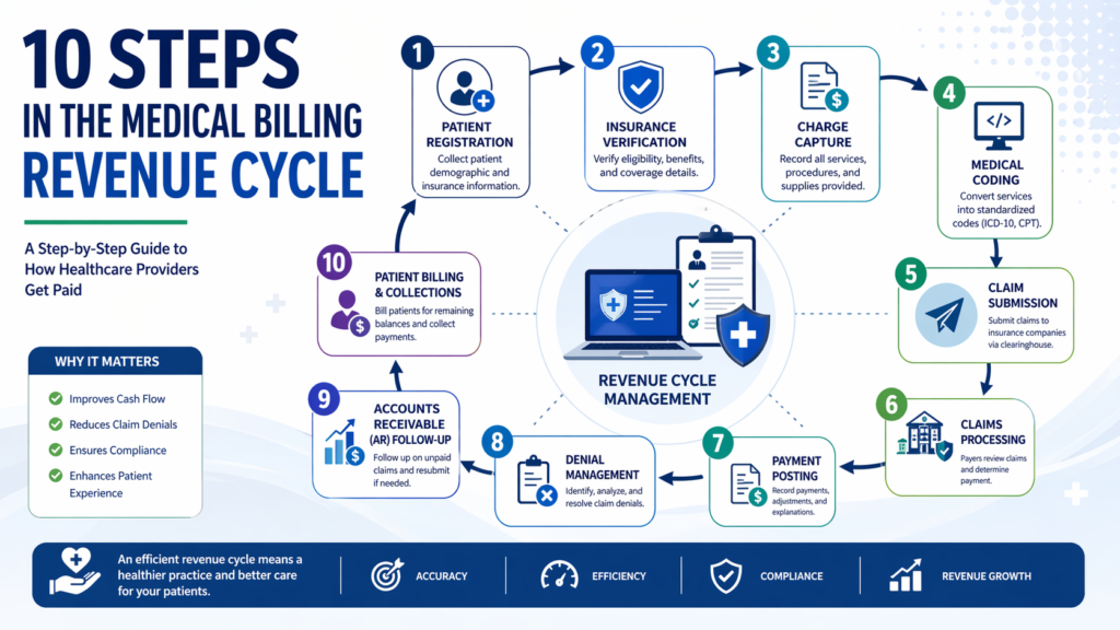 What Are the 10 Steps in the Revenue Cycle Process